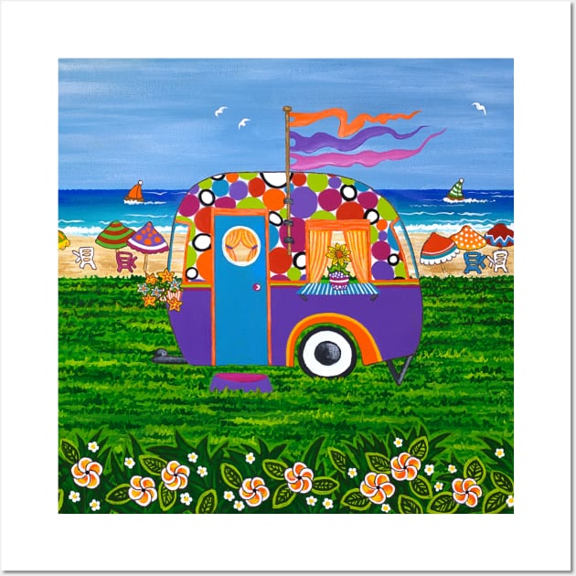 Caravan Holiday Betty-Sue Wall Art by Lisafrancesjudd